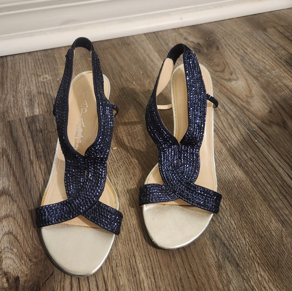 Caparros heels, size 6.5, blue